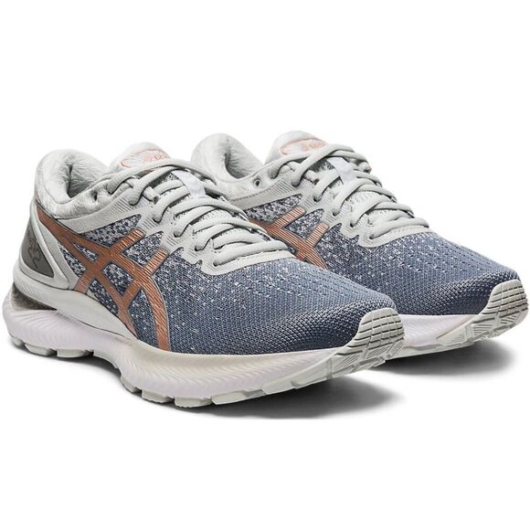 New Asics Gel Nimbus 22 Knit Grey Women's Running Sport Shoes 1012A678 Size 7 US - Picture 1 of 6